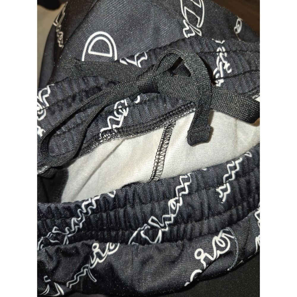 Champion Athletic Drawstring Pants Pattern Black White Medium Mens Women's - Picture 14 of 14